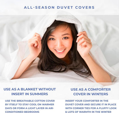 Kotton Culture Oversized King Pinch Duvet Cover 3 Piece 1000 Thread Count Egyptian Cotton Breathable All Season with Zipper &amp; Corner Ties Soft Comforter Cover (Oversized King - Navy Blue)