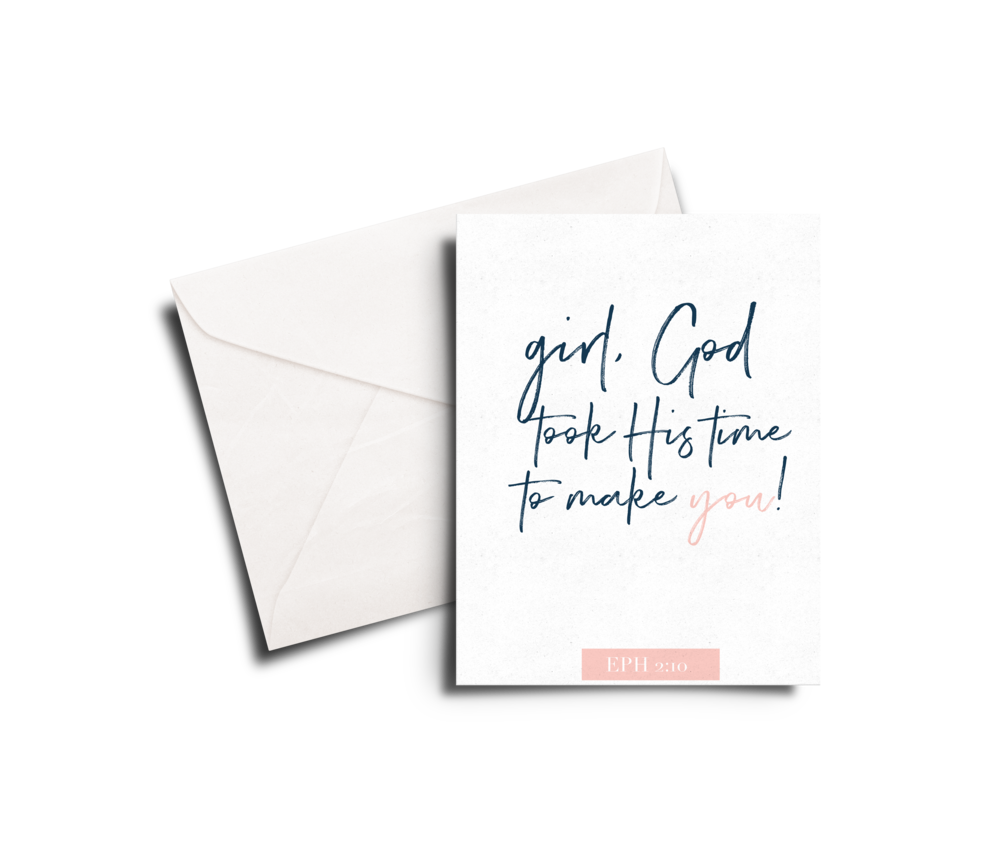 GOD TOOK TIME CARD