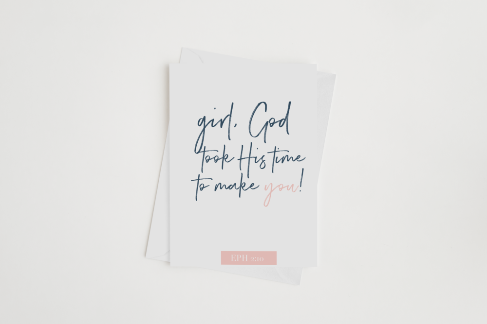 GOD TOOK TIME CARD
