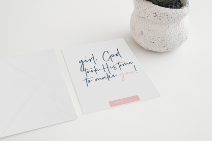GOD TOOK TIME CARD